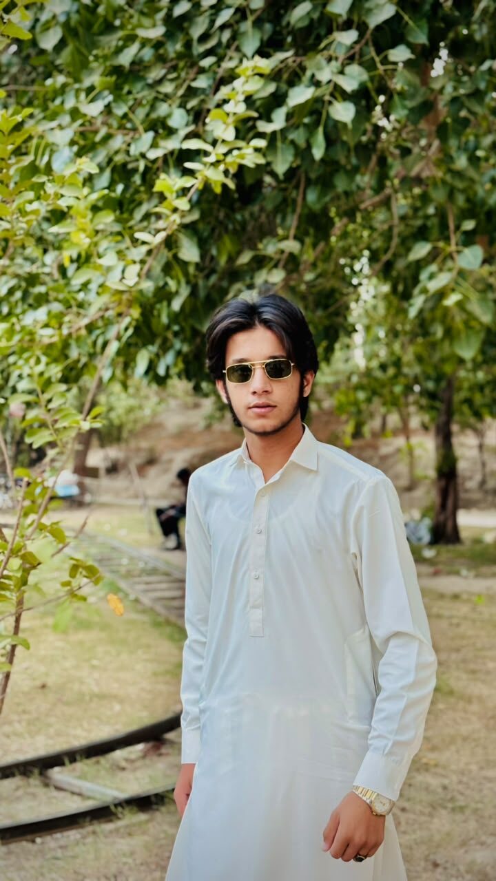 Portrait of Ahmad Safdar outdoors